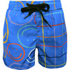 Boys Swimshorts, Art Makes You Happy Blue - Swim Trunks - 1 - thumbnail