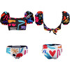 Girls Bubble Bikini, Paper Cuts Black - Two Pieces - 4