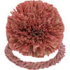 Set of 4 Straw Pompom Napkin Rings, Pink - Tableware - 1 - thumbnail