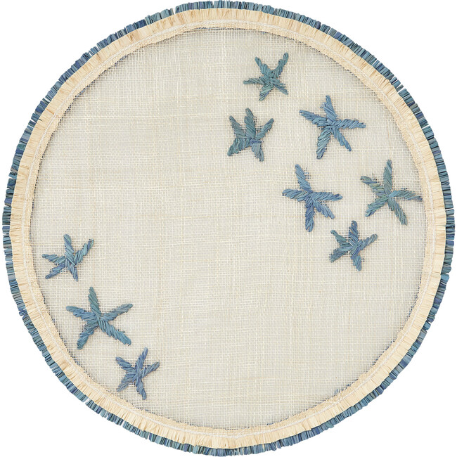 Straw Star Placemat, Blue