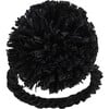 Set of 4 Straw Pompom Napkin Rings, Black - Tabletop - 1 - thumbnail