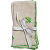 Palm Tree Embroidered Dinner Napkins, Flax - Tableware - 1 - thumbnail