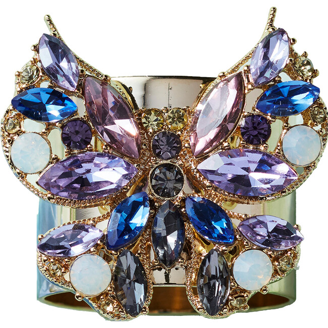 Jeweled Butterfly Napkin Rings, Blue