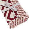 Set of 2 Geo Print Napkins, Wine - Tabletop - 3
