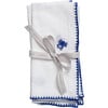 Crab Embroidered Dinner Napkins, White - Tabletop - 1 - thumbnail