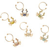 Crab Wine Charms, Rainbow - Tabletop - 1 - thumbnail