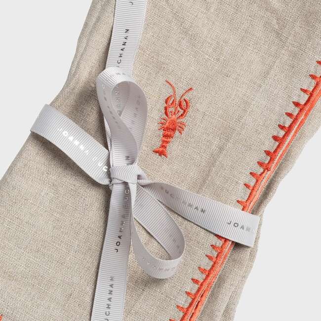 Lobster Embroidered Dinner Napkins, Flax - Tabletop - 3