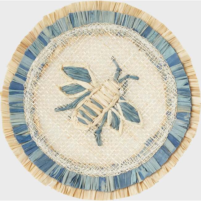 Bee Straw Coasters, Blue - Tabletop - 3