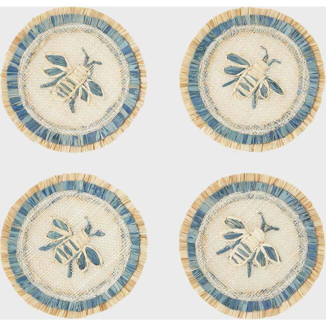 Bee Straw Coasters, Blue - Tabletop - 7