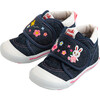 Bunny & Flower Second Shoes, Indigo - Sneakers - 1 - thumbnail