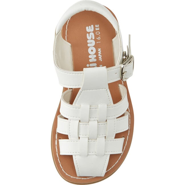 Kids Soft Leather Sandal, White - Sandals - 3