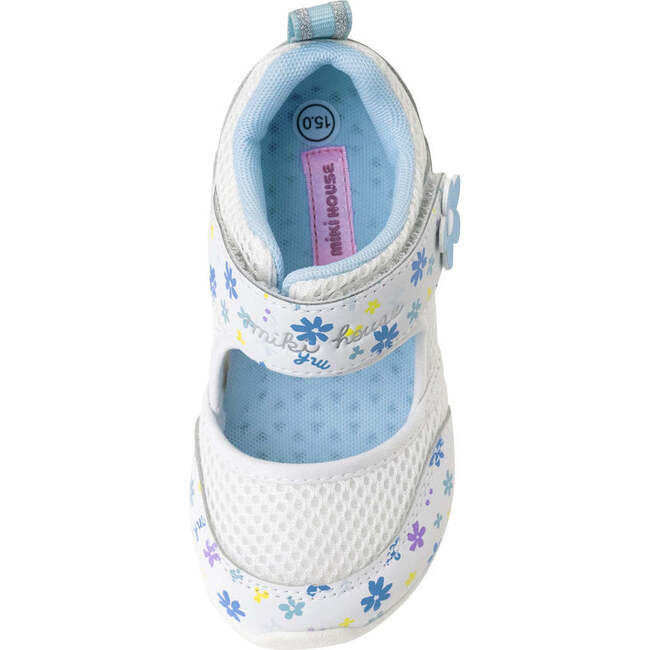 Kids Floral Mesh Sandals, White - Sandals - 3