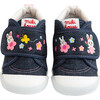 Bunny & Flower Second Shoes, Indigo - Sneakers - 6