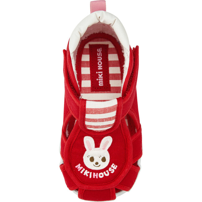 Bunny Closed Toe Cotton Sandal, Red - Sandals - 3