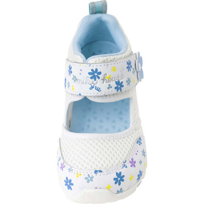 Kids Floral Mesh Sandals, White - Sandals - 6