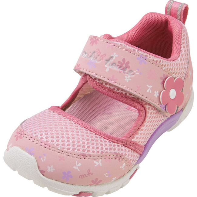 Kids Floral Mesh Sandals, Pink - Sandals - 8