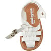 Kids Soft Leather Sandal, White - Sandals - 7