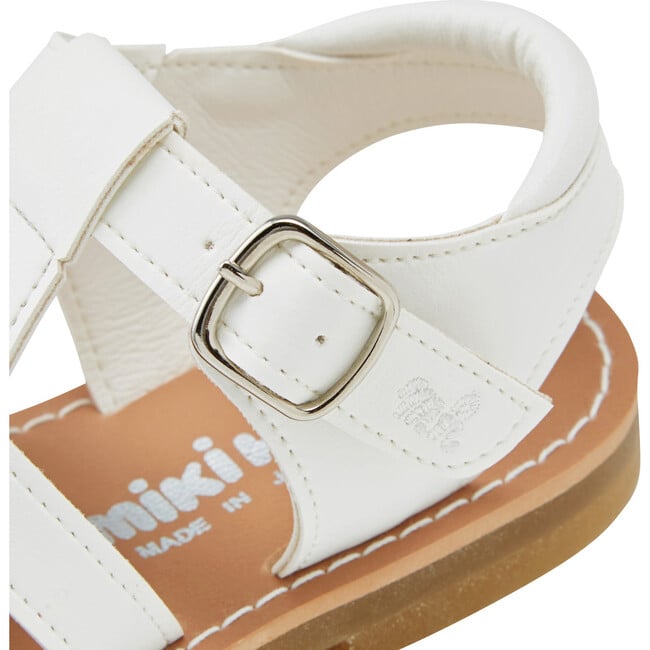 Kids Soft Leather Sandal, White - Sandals - 9