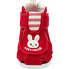 Bunny Closed Toe Cotton Sandal, Red - Sandals - 6 - thumbnail