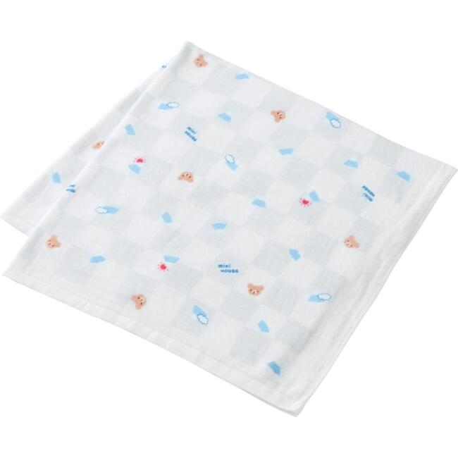 UV Protection Gauze Pile Hybrid Bath Towel, Blue - Towels - 1