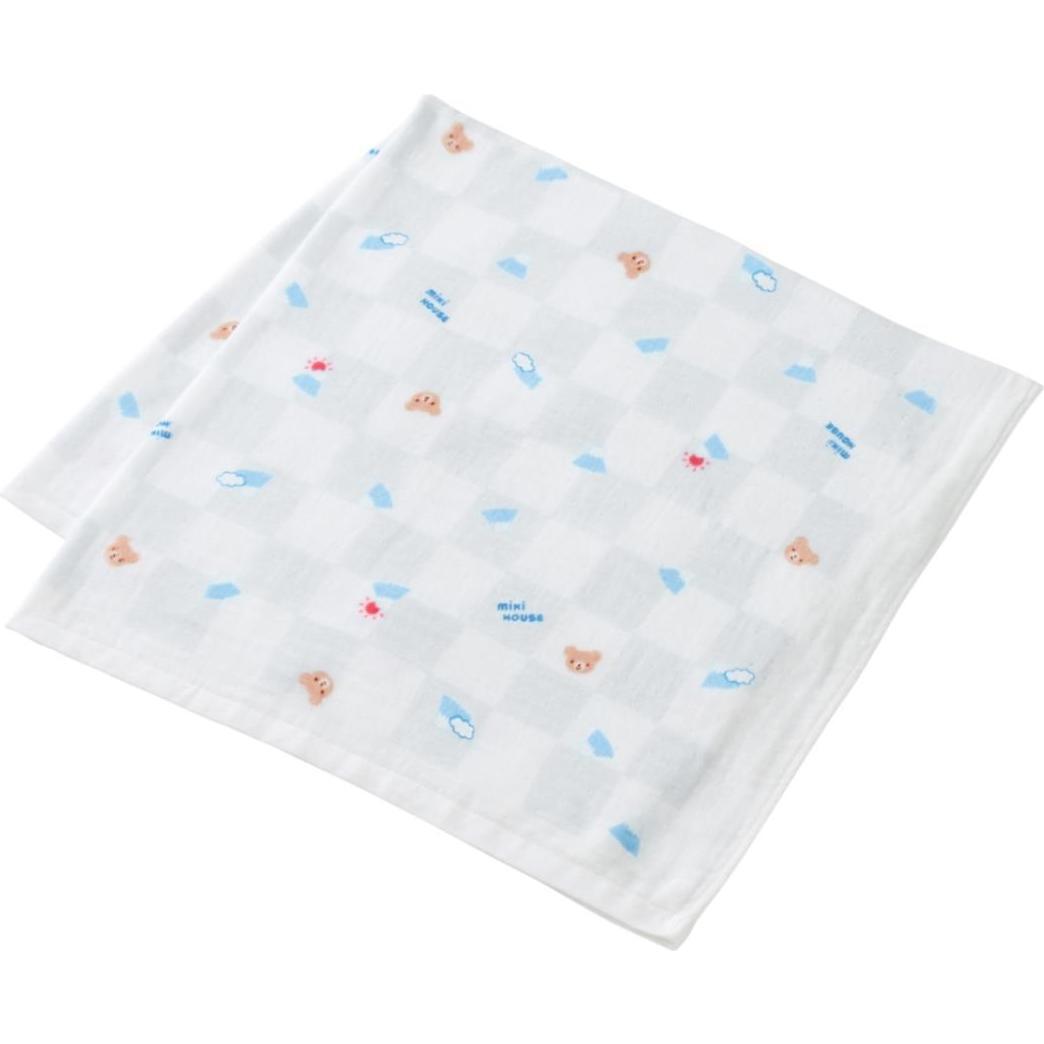 UV Protection Gauze Pile Hybrid Bath Towel, Blue - Towels - 1