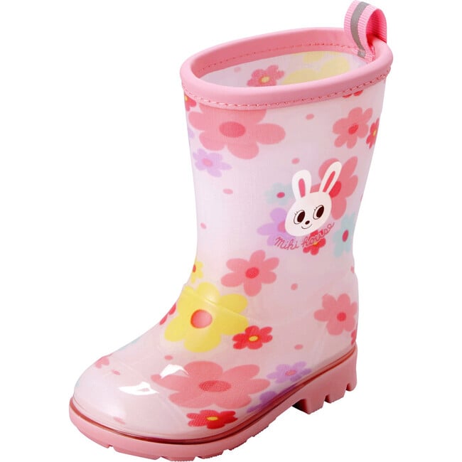 Usako Floral Rain Boots, Pink - Rain Boots - 7