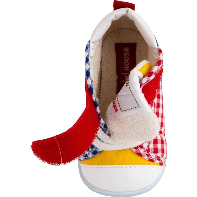 Patchwork Gingham High Top First Walker Shoes, Multi - Sneakers - 7