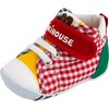 Patchwork Gingham High Top First Walker Shoes, Multi - Sneakers - 8 - thumbnail