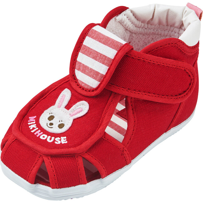Bunny Closed Toe Cotton Sandal, Red - Sandals - 8
