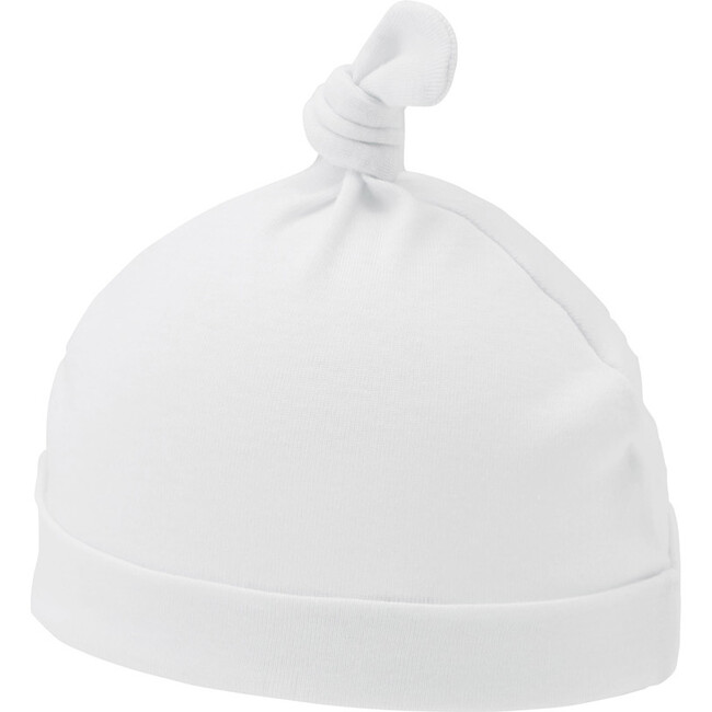 La Morfet Supima Cotton Baby Hat, White - Hats - 1