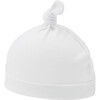 La Morfet Supima Cotton Baby Hat, White - Hats - 1 - thumbnail