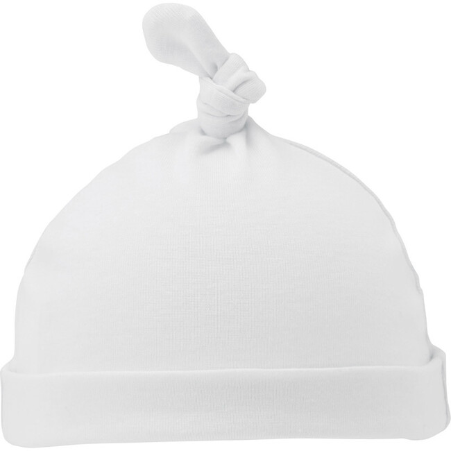 La Morfet Supima Cotton Baby Hat, White - Hats - 2