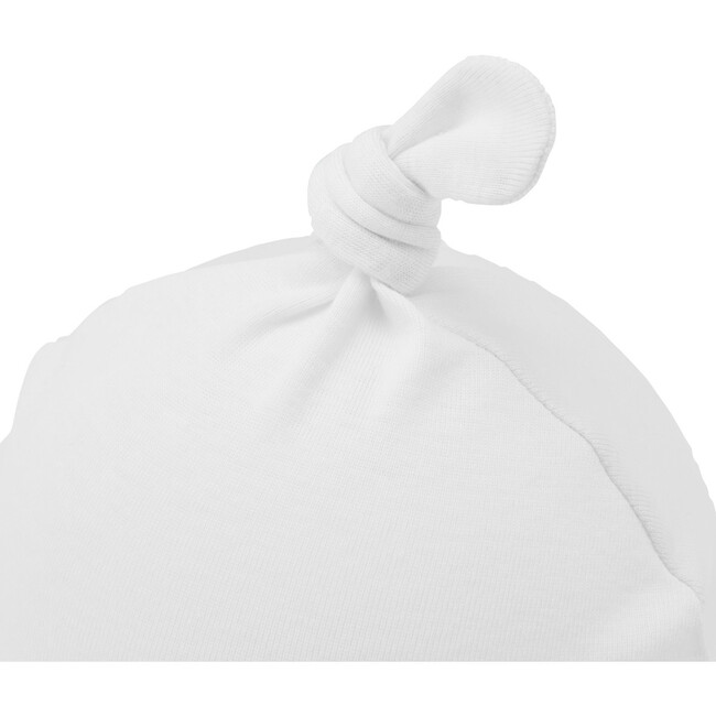 La Morfet Supima Cotton Baby Hat, White - Hats - 3
