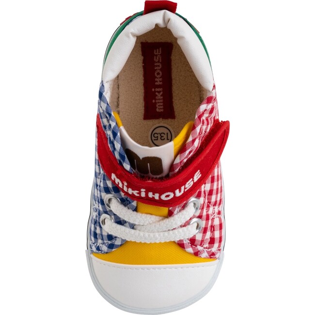 Patchwork Gingham High Top Second Shoes, Multi - Sneakers - 3