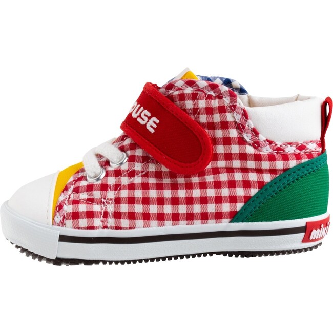 Patchwork Gingham High Top Second Shoes, Multi - Sneakers - 4