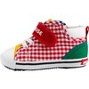 Patchwork Gingham High Top Second Shoes, Multi - Sneakers - 4 - thumbnail