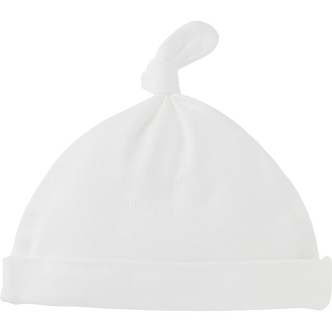 La Morfet Supima Cotton Baby Hat, White - Hats - 6