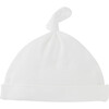 La Morfet Supima Cotton Baby Hat, White - Hats - 6 - thumbnail