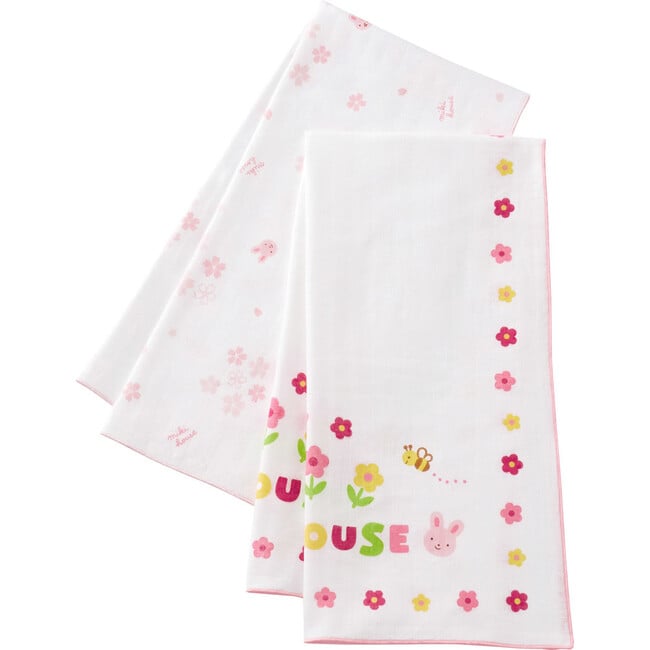 Gauze Towel 2 Set, PInk - Burp Cloths - 7