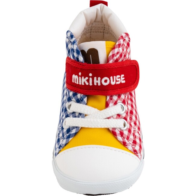 Patchwork Gingham High Top Second Shoes, Multi - Sneakers - 6
