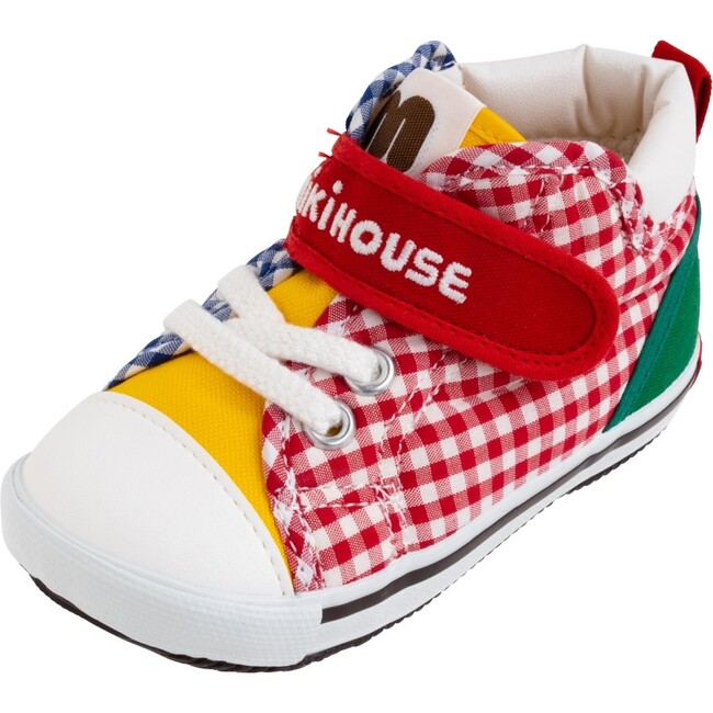 Patchwork Gingham High Top Second Shoes, Multi - Sneakers - 8
