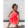 Tank Top Tutu Dress with Tulle Skirt, Hot Coral - Dresses - 2 - thumbnail