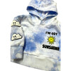 Tie Dye I've Got Sunshine Cloud Patch Hoodie Sweatshirt, Sky Blue Tie Dye - Sweatshirts - 2