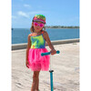 Tank Top Tutu Dress with Tulle Skirt, Neon Tie Dye - Dresses - 5