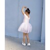 Short Sleeve Tutu Dress with Tulle Skirt, Blush Light Pink - Dresses - 4