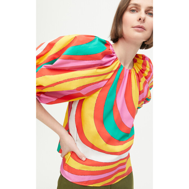 Women's Rowan Top, Positive Vibrations Red