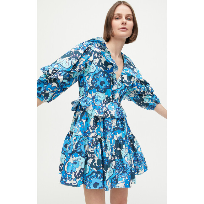 Women's Valerie Dress, Woodstock Floral Blue - Dresses - 2
