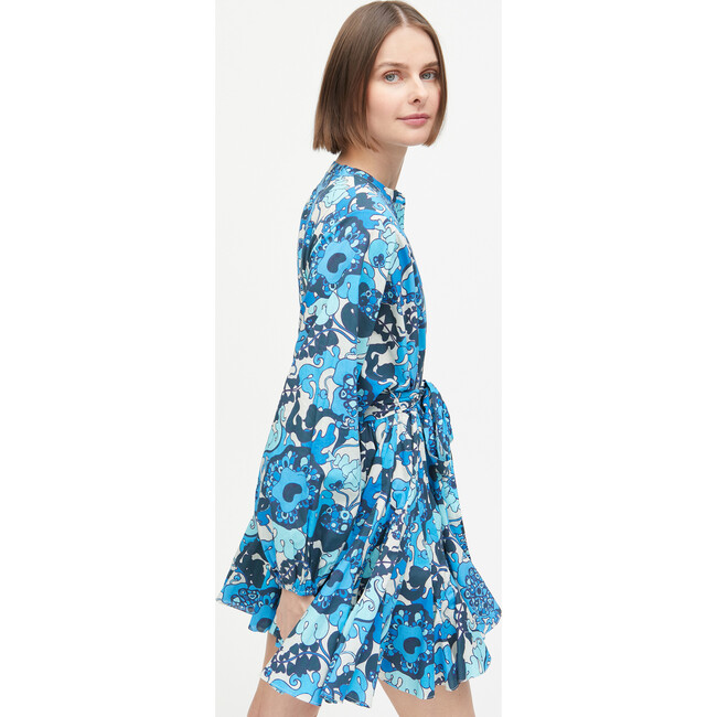 Women's Emma Dress, Woodstock Floral Blue - Dresses - 4