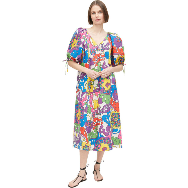 Women's Carly Dress, Woodstock Floral Rainbow - Dresses - 1