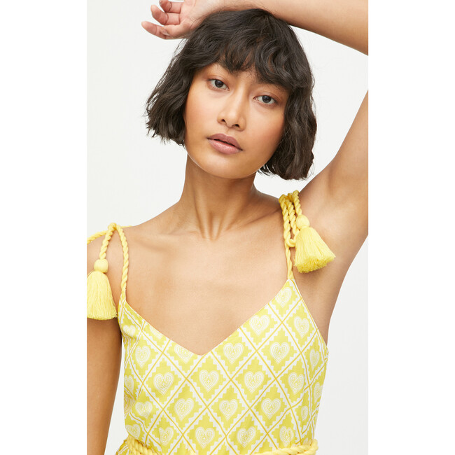 Women's Casey Dress, Love Lockdown Yellow - Dresses - 3